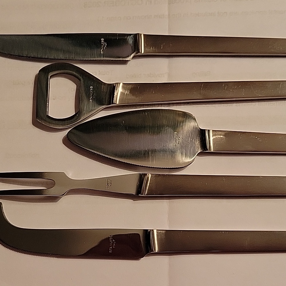 Vintage Italian Stainless Steel Bar Tool Set